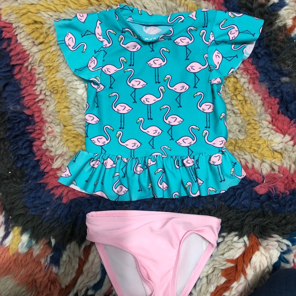 Flamingo print swimsuit
